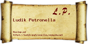 Ludik Petronella névjegykártya